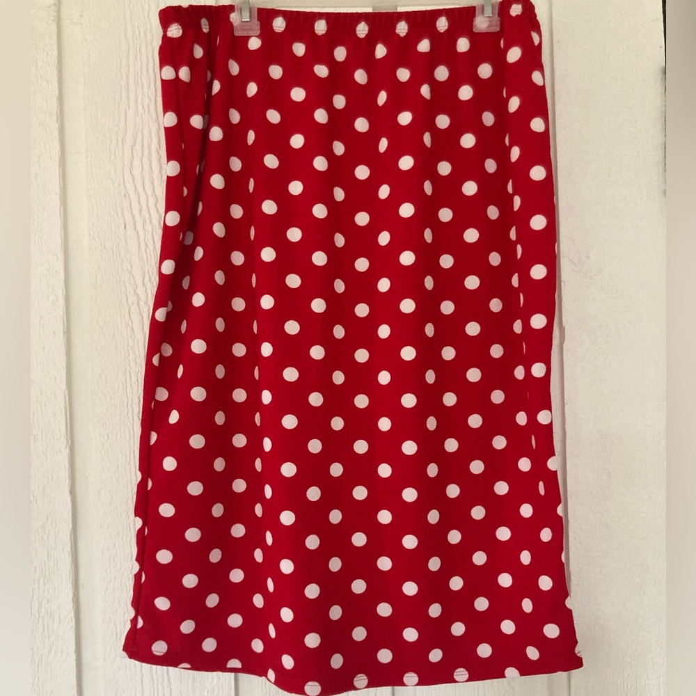 Red & White Polka Dot Skirt XXXL